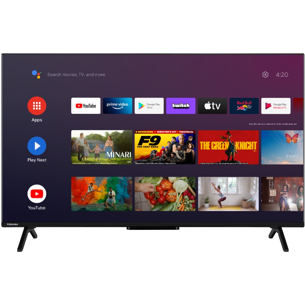 TV 43 Toshiba 43QA2363DG 4K UHD/QLED/T2/Android 11/2 x8W/Dolby MS12/ HDMI/ Wi-Fi/ VESA 100 x 100 M4