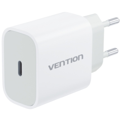 Зарядний пристрій 1xUSB-C 20W + USB-C to Lightning cable М-М White Vention (G17W0-EU) на малюнкі №2