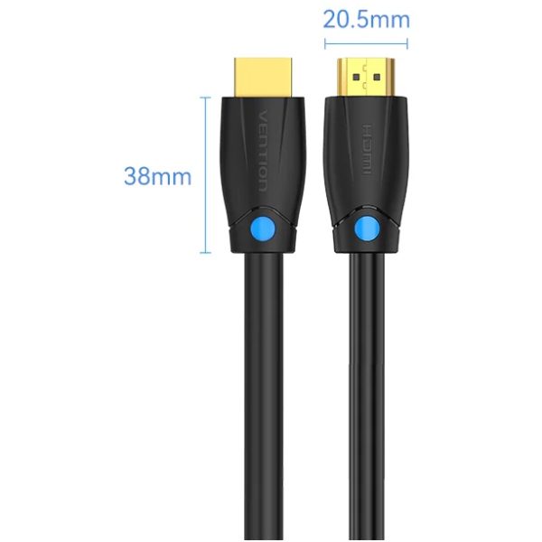 Кабель HDMI M - M, 3.0 м, V1.4, Engineering 4K 30Гц PVC Black Vention (AAMBI) на малюнкі №2