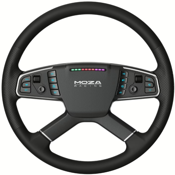 Кермо MOZA Racing TSW Truck 40cм,14 кн. RGB, чорне (RS060_Moza) на малюнкі №1