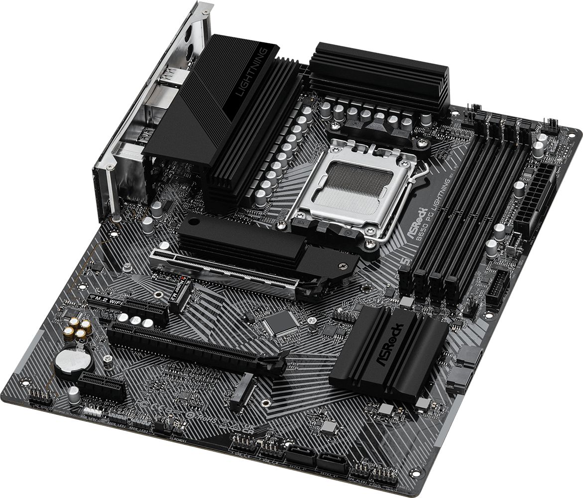 ASRock (AM5/B650, 4*DDR5, 2xPCIex16, HDMI, 4xSATA, 3xM.2, 2.5GLan, 7.1ch, ATX) (B650 PG LIGHTNING) на малюнкі №3