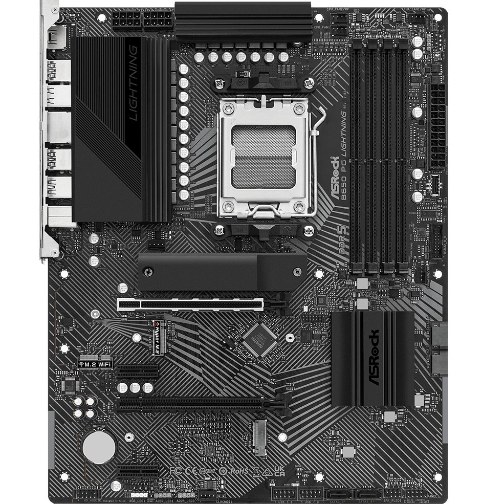 ASRock (AM5/B650, 4*DDR5, 2xPCIex16, HDMI, 4xSATA, 3xM.2, 2.5GLan, 7.1ch, ATX) (B650 PG LIGHTNING) на малюнкі №6