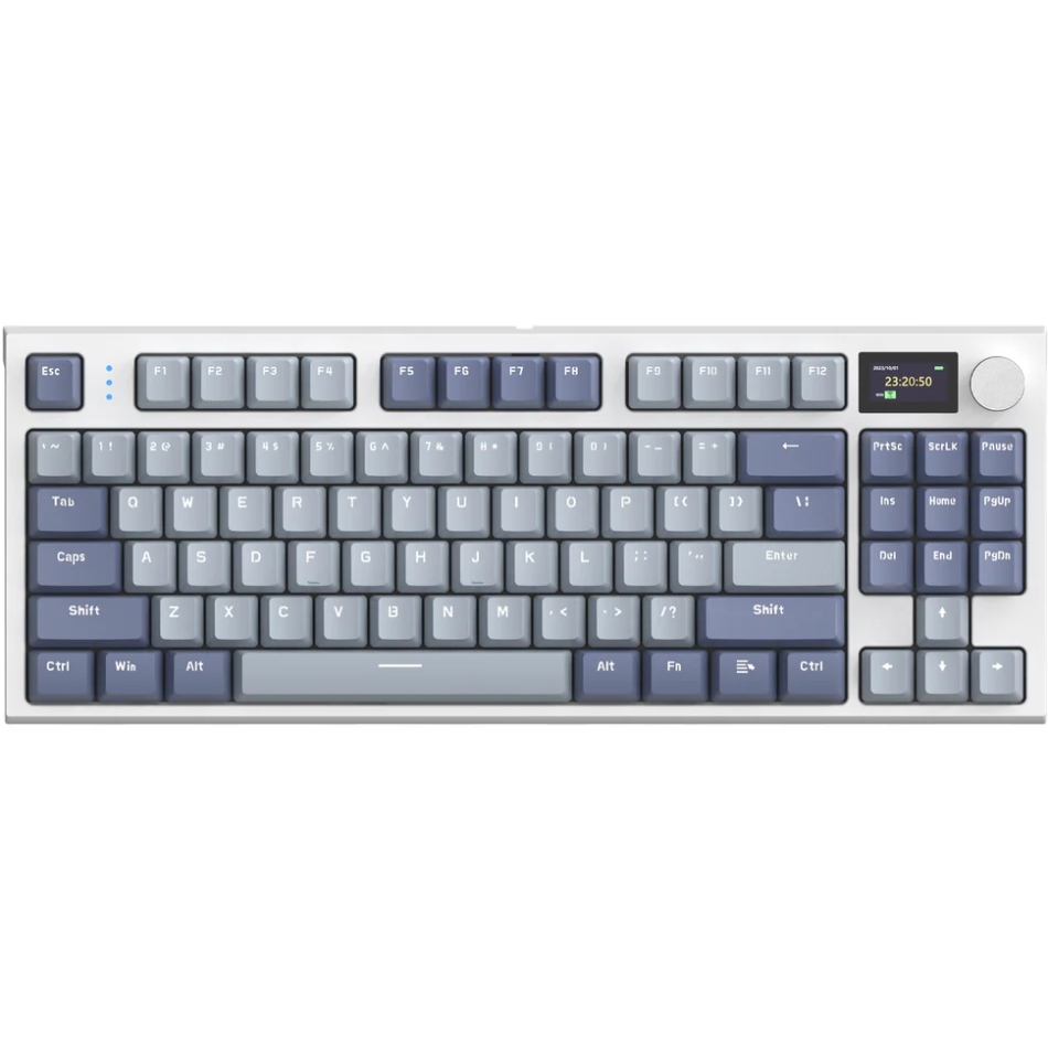 Клавіатура ігрова механічна Attack Shark K86 87кл.RGB,Wireless, Blue Whale перемикачі,Moonlit Night (K86MN_AS) Сірий на малюнкі №1