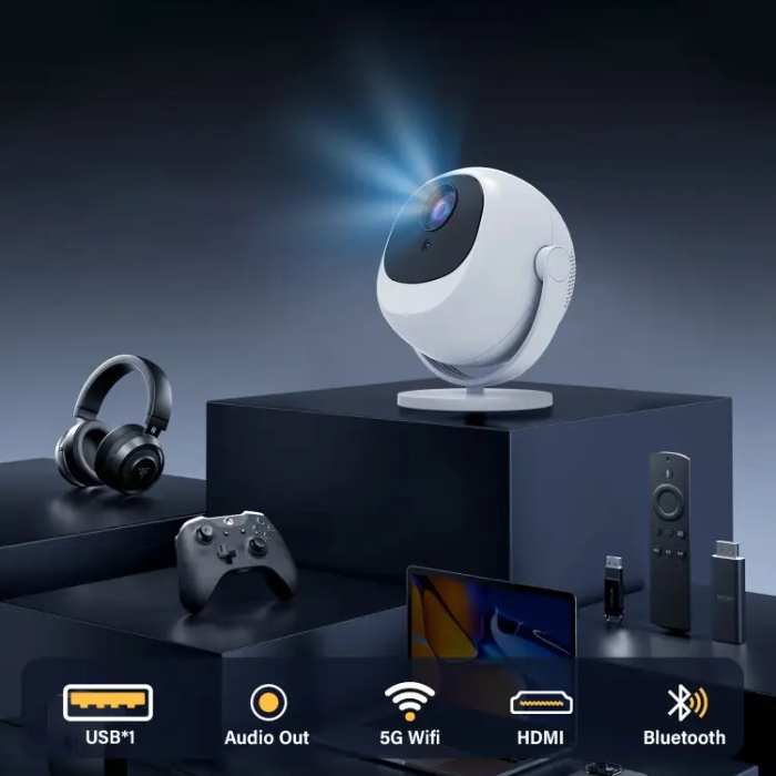 Проєктор H96 MAX BL360 LED LCD HD 200AL 16:9 H713 1G/8G Android 11.0 HDMI WiFi BT біло-чорний (H96MAX_BL360) на малюнкі №5