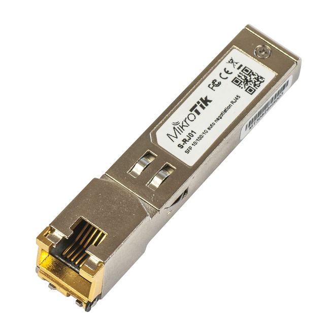 Інтерфейсний модуль SFP Mikrotik SFP-S-RJ01, 10/100/1000M copper module (S-RJ01) на малюнкі №1