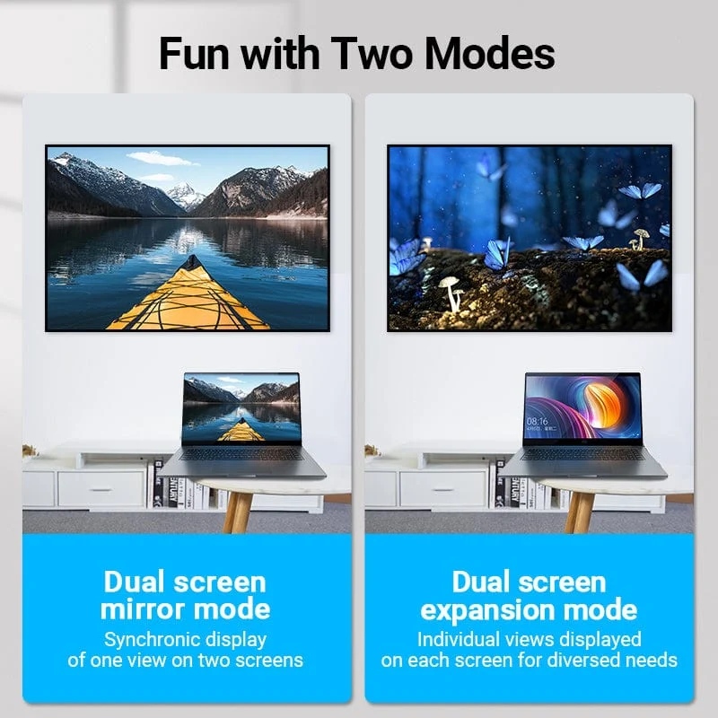 Перехідник HDMI F -- HDMI M, кут 90°, лівий, PVC, чорний, Vention (AIPB0) на малюнкі №6