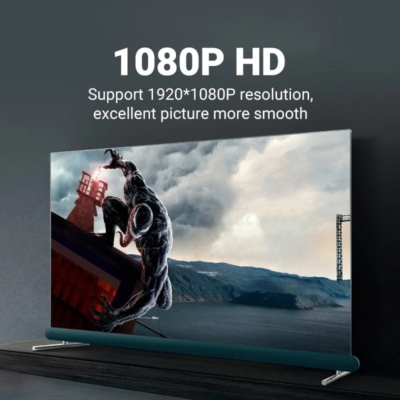 Кабель VGA 15M-15M, 5.0 м, з ферритами, чорний Vention (DAEBJ) на малюнкі №3