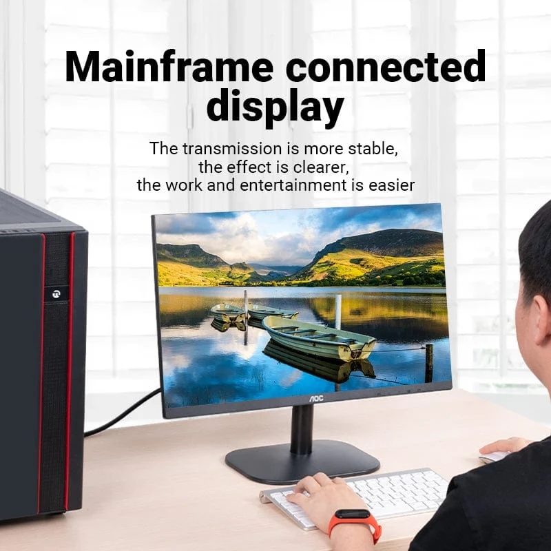 Кабель VGA 15M-15M, 5.0 м, з ферритами, чорний Vention (DAEBJ) на малюнкі №4