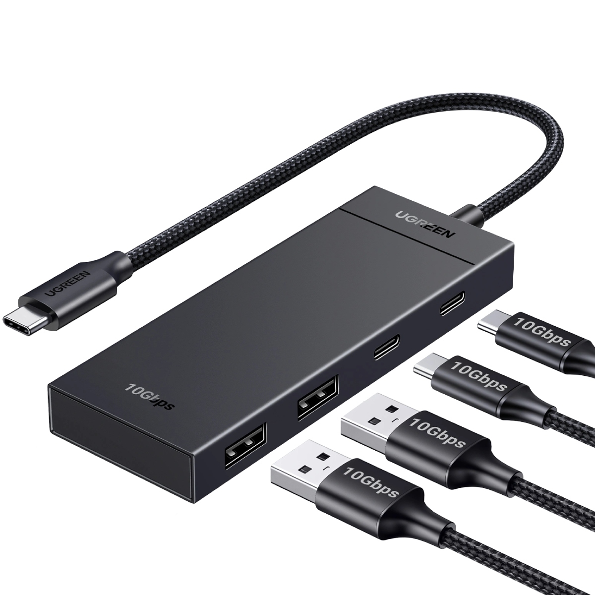Хаб USB3.1 Type-C -- 2xUSB/2xUSB-C 3.2 Gen2/10Gbps 4-in-1 CM806 Ugreen (35583) на малюнкі №2