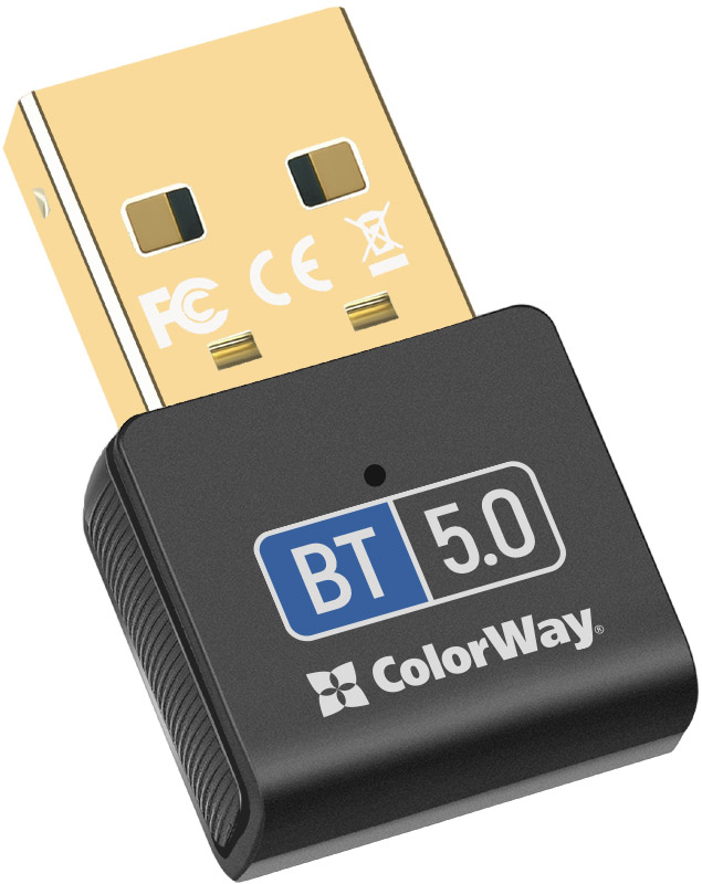 Адаптер Bluetooth v5.0 USB, чорний Colorway (CW-AD-BT50) на малюнкі №2