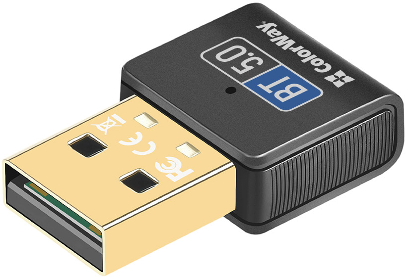 Адаптер Bluetooth v5.0 USB, чорний Colorway (CW-AD-BT50) на малюнкі №3