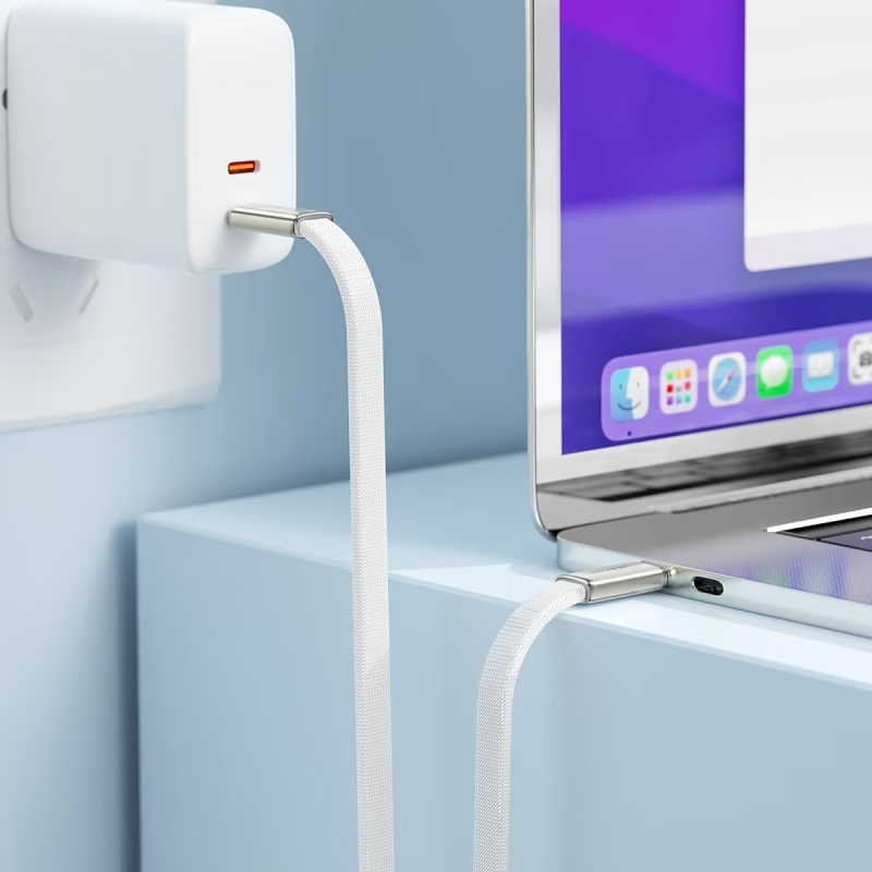Кабель USB 2.0 Type-C M-M, 1.2 м, 60W ultra-thin White, C24-03 Acefast (6974316286257) Білий на малюнкі №5