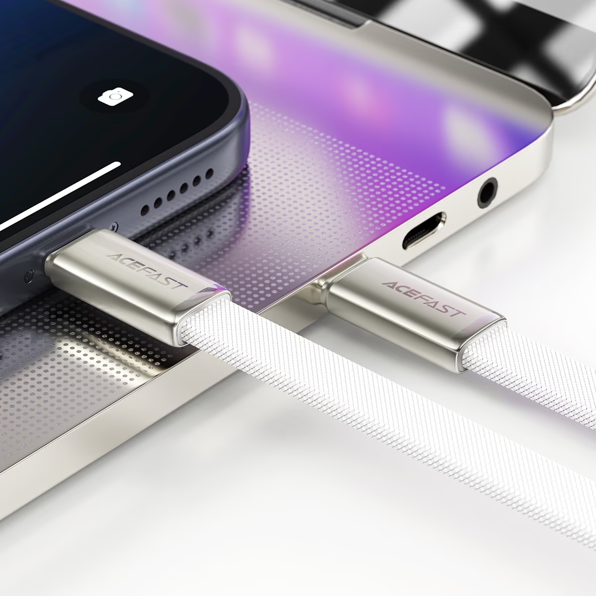 Кабель USB 2.0 Type-C M-M, 1.2 м, 60W ultra-thin White, C24-03 Acefast (6974316286257) Білий на малюнкі №6