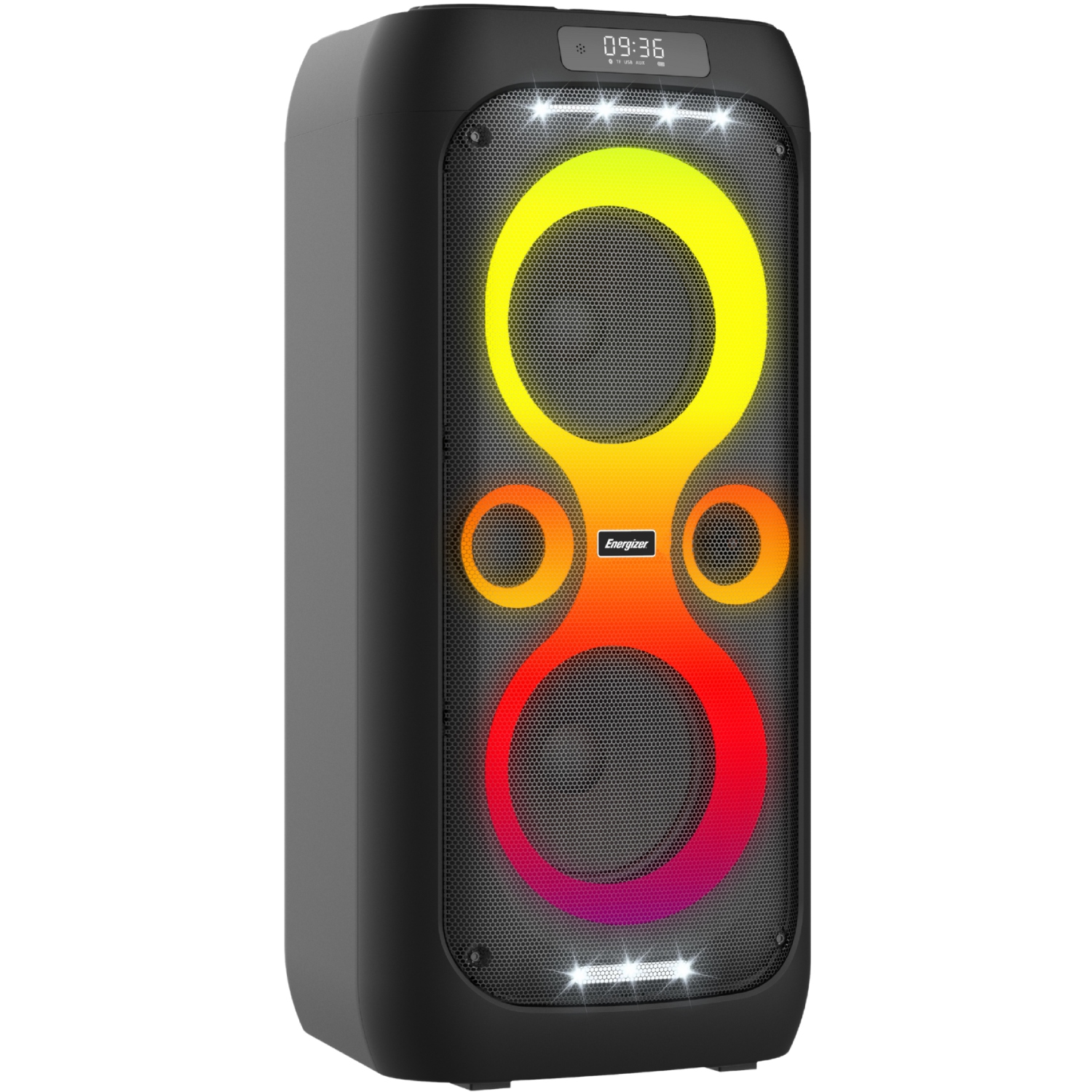 Акустична система 1.0 Energizer 50Вт Bluetooth 5.3/RMS/TF/USB/AUX/TWS/MIC, Dual 6.5” Drivers чорна (BTS566) Чорний на малюнкі №2