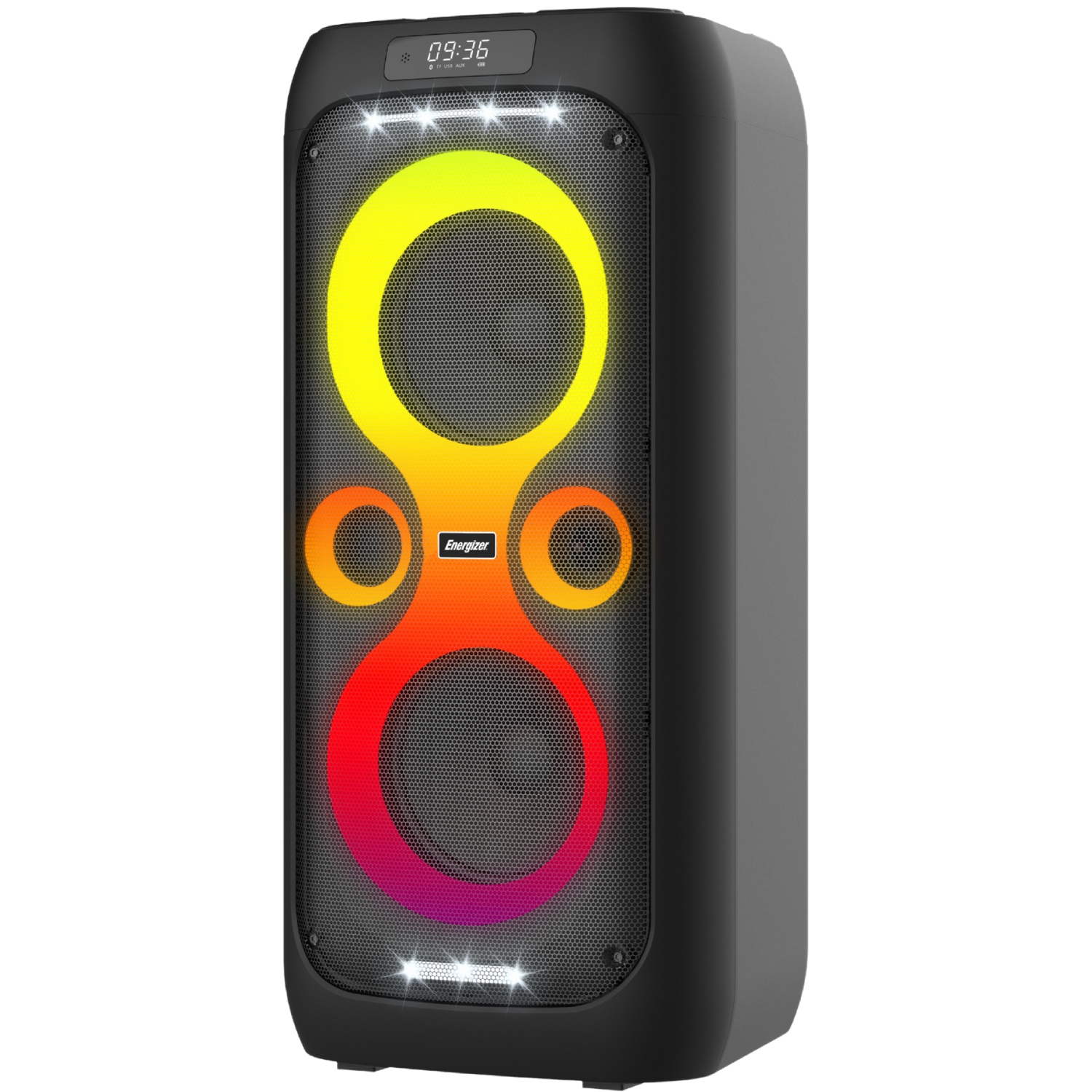 Акустична система 1.0 Energizer 50Вт Bluetooth 5.3/RMS/TF/USB/AUX/TWS/MIC, Dual 6.5” Drivers чорна (BTS566) Чорний на малюнкі №3