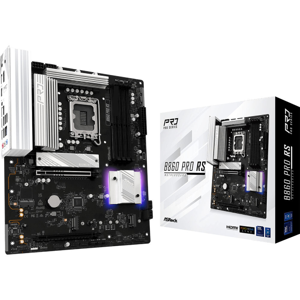 AsRock (1851/B860, 4*DDR5, 2*PCIex16, HDMI/DP, 4xSATA, 3xM.2, 2.5Glan, 7.1ch, ATX) (B860 Pro RS) на малюнкі №5