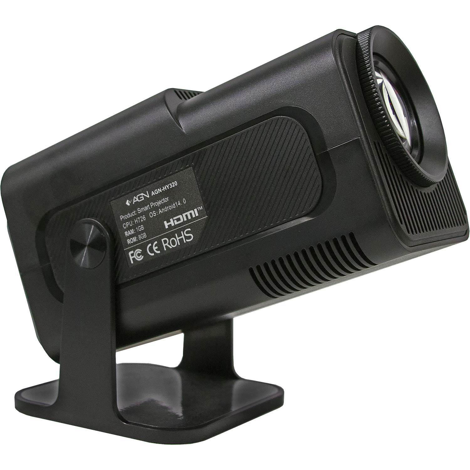 Проєктор AGN HY320 LED projector FullHD 300AL 16:9 H726 1G/8G Android 14 HDMI WiFi BT сірий (AGN-HY320) на малюнкі №3