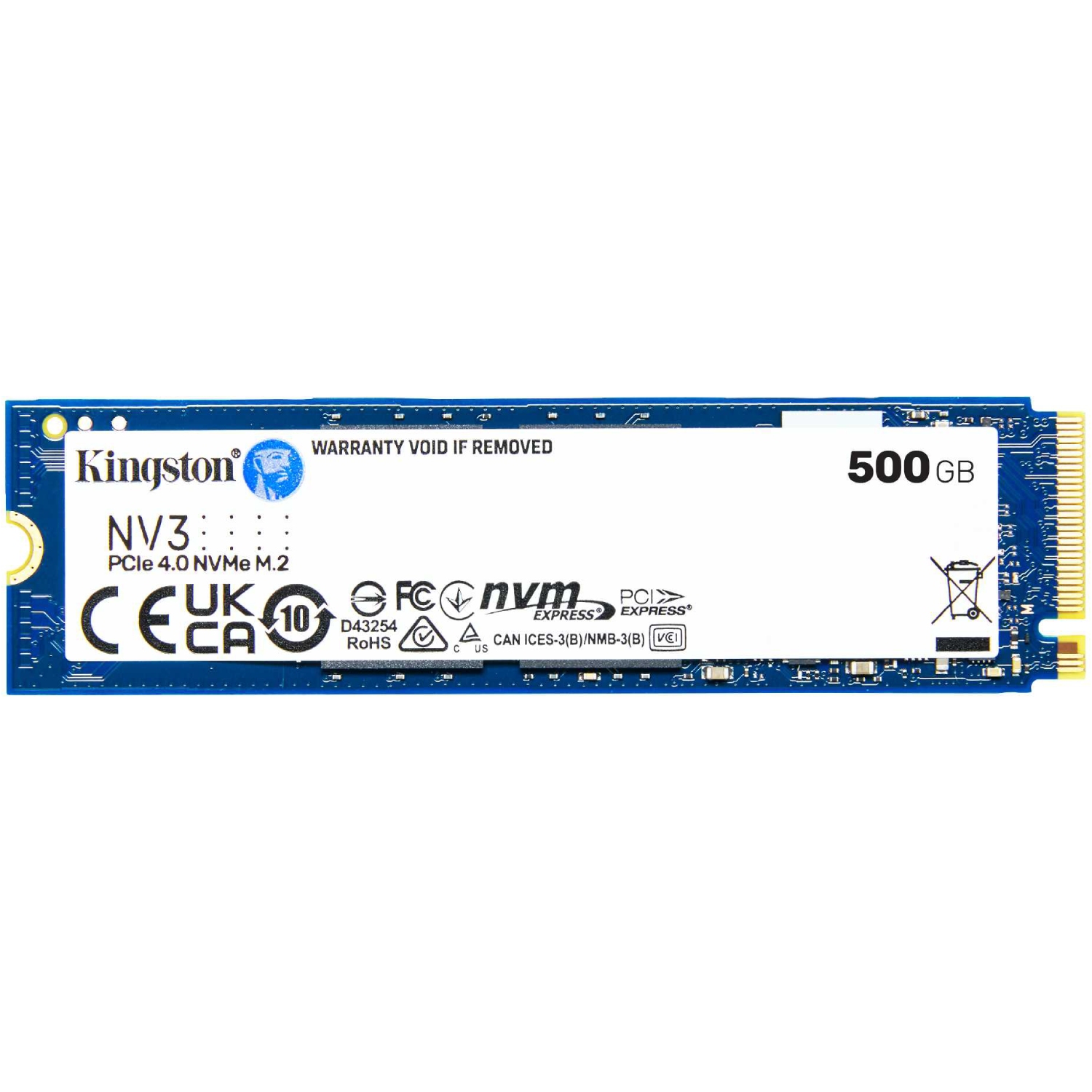 SSD 500GB Kingston NV3 M.2 2280 PCIe 4.0 x4 NVMe (SNV3S/500G#) на малюнкі №1