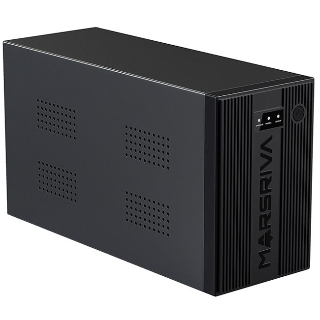 ДБЖ Marsriva MR-UF2000, 2000ВА/1200Вт, Line-Interactive, LED version, 2хSchuko, 2*12V/9Ah, metal (MR-UF2000) на малюнкі №2