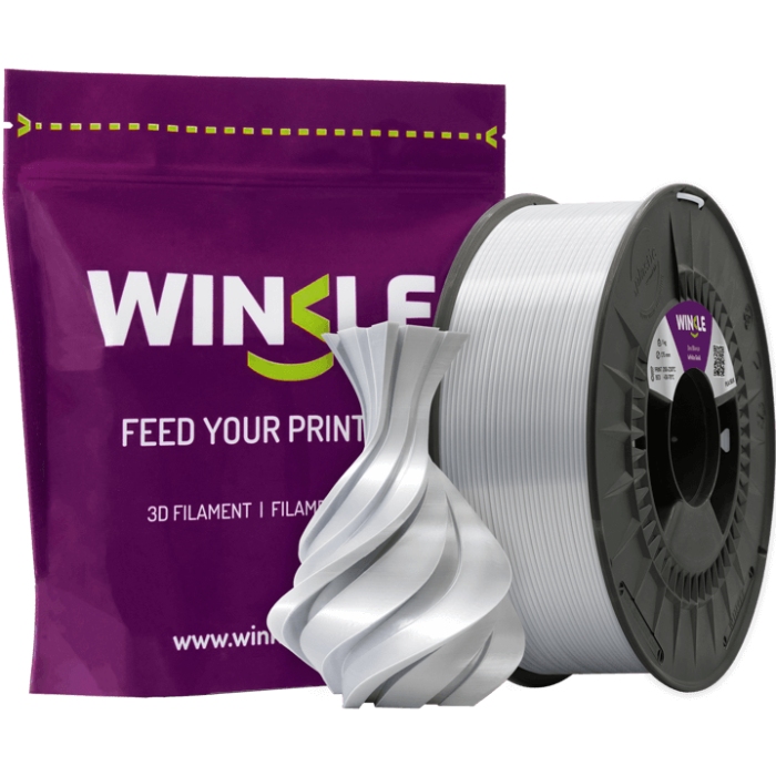 Пластик (Filament) WINKLE PLA SILK 1кг, 1.75мм, біле золото (PSI01000175OROBLAWNK) Білий на малюнкі №2