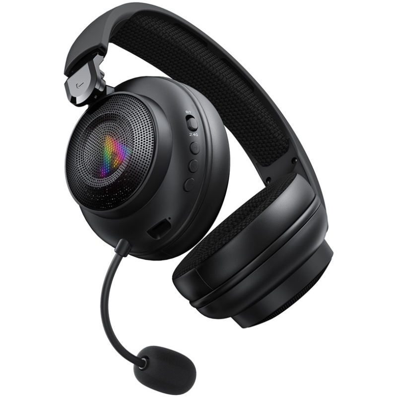 Гарнітура ігрова Acefast H15 Bluetooth+2,4G Black (6974316286424) Чорний на малюнкі №3
