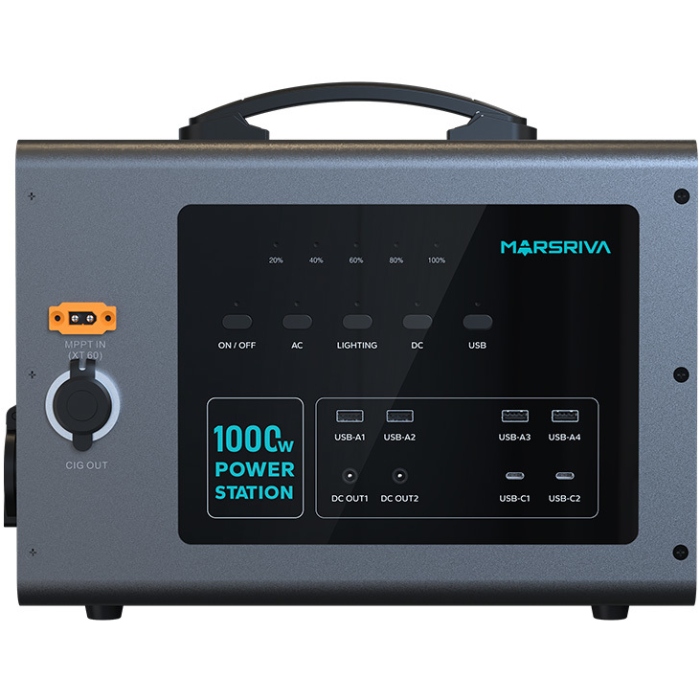 Зарядна станція Marsriva MP10 1000Вт (1008Вт/г) LiFePo4, PD 60Вт (MP10V3_MARSRIVA) на малюнкі №1