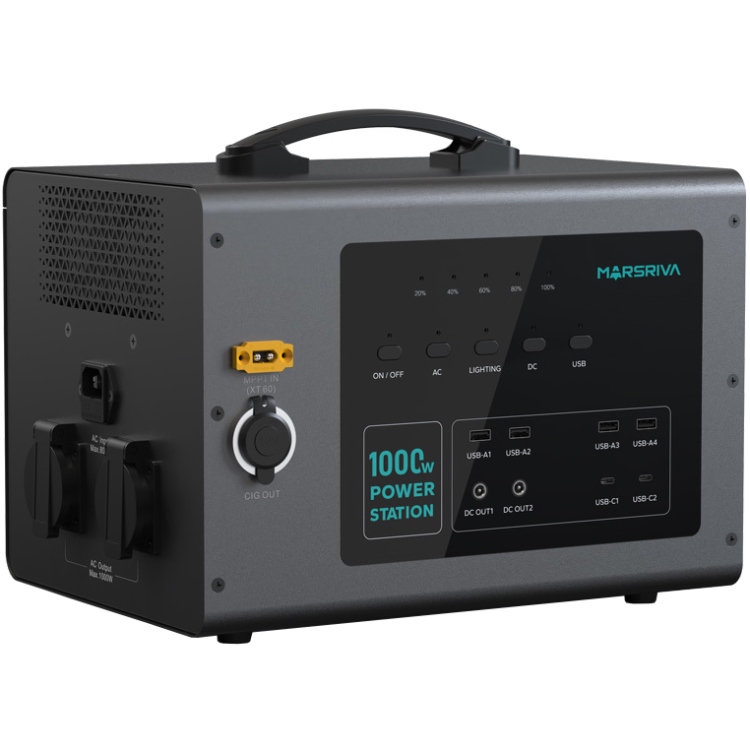 Зарядна станція Marsriva MP10 1000Вт (1008Вт/г) LiFePo4, PD 60Вт (MP10V3_MARSRIVA) на малюнкі №2
