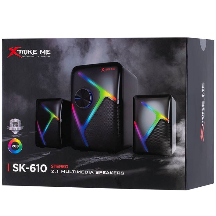 Акустична система 2.1 XTRIKE ME SK-610, 11Вт LED USB (SK-610) Чорний на малюнкі №4