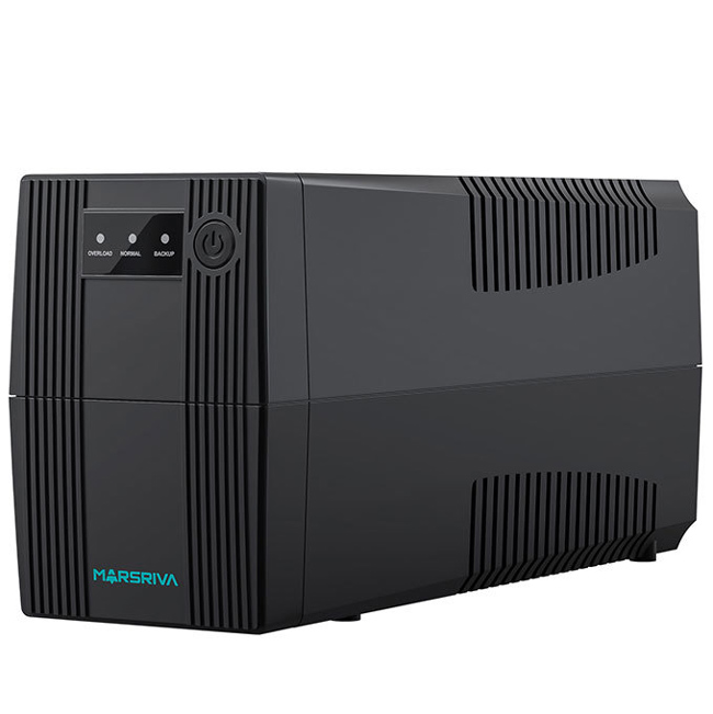ДБЖ Marsriva MR-UF600, 600ВА/360Вт, Line-Interactive, LED version, 2хSchuko, 1*12V/7Ah (MR-UF600) на малюнкі №1