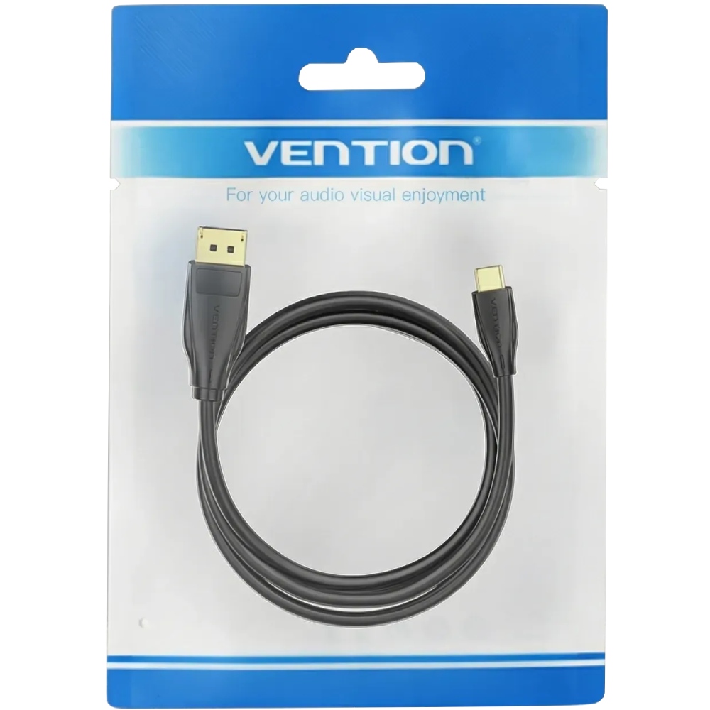 Кабель USB 3.1 Type-C M - HDMI M, 1.5m 4K 30 Гц Thunderbolt 3 HDCP2.2 PVC Black Vention (CGUBG) на малюнкі №4