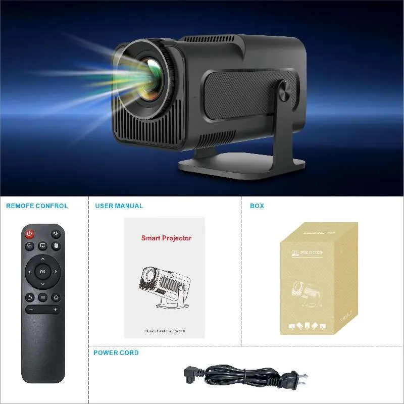 Проєктор H96 MAX HY320 LED LCD FullHD 230AL 16:9 H713 1G/8G Android 11.0 HDMI WiFi BT сірий (H96MAX_HY320) на малюнкі №3