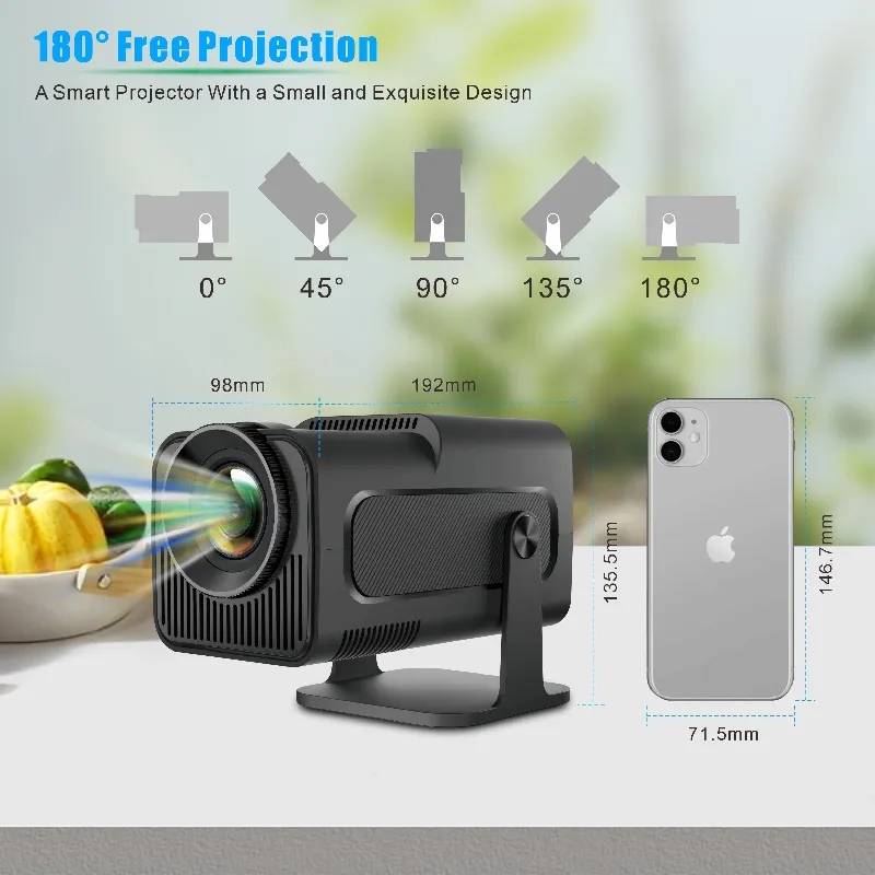Проєктор H96 MAX HY320 LED LCD FullHD 230AL 16:9 H713 1G/8G Android 11.0 HDMI WiFi BT сірий (H96MAX_HY320) на малюнкі №4