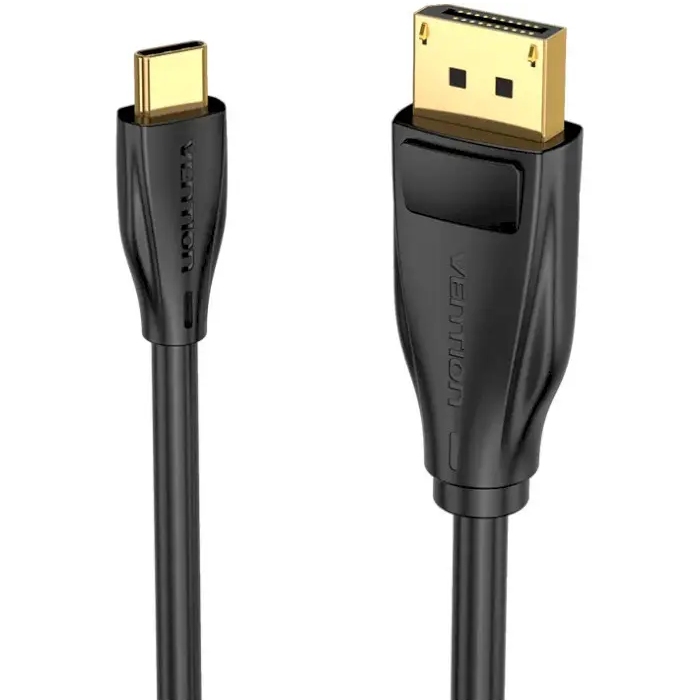 Кабель USB 3.1 Type-C M - DisplayPort M, 2.0м v.1.4 8K60Hz Aluminum Alloy чорний Vention (CGYBH) на малюнкі №3