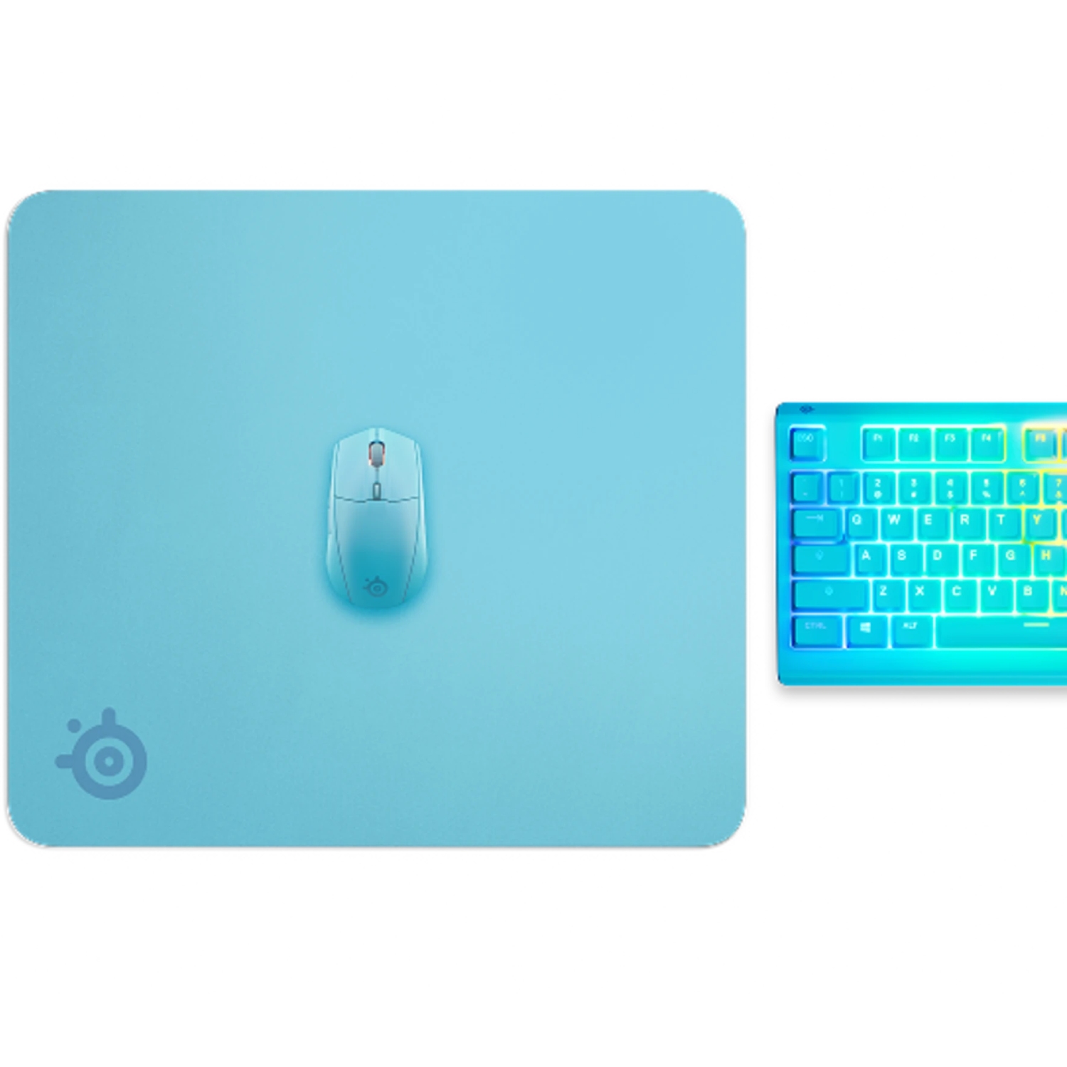 Ігрова поверхня SteelSeries QcK L 450х400х2мм Aqua (63462) Блакитний на малюнкі №3