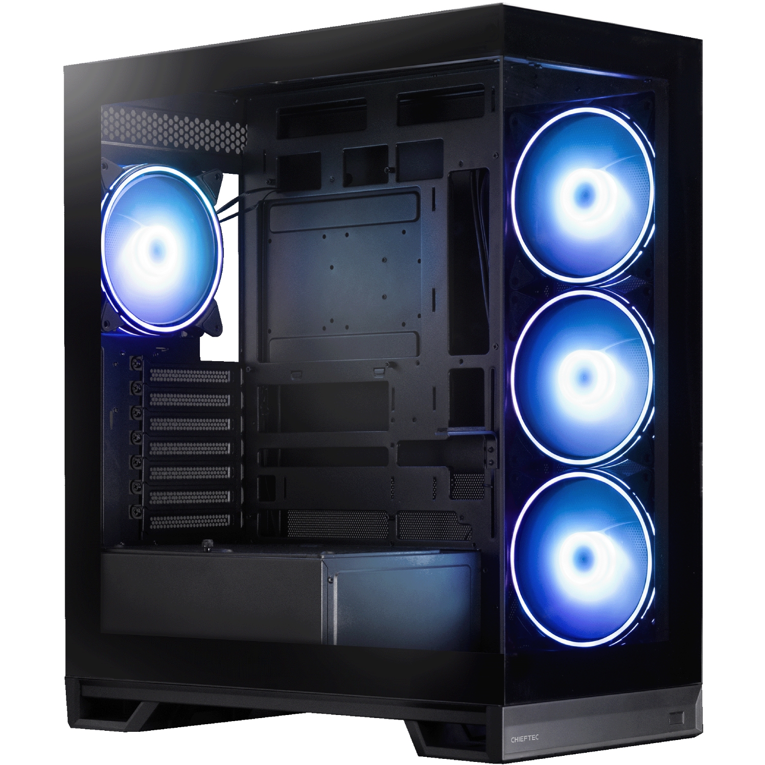 Корпус Chieftec VISTA MAX 4x140mm A-RGB, ATX, без БЖ, Black (GX-30B-OP) Чорний на малюнкі №1
