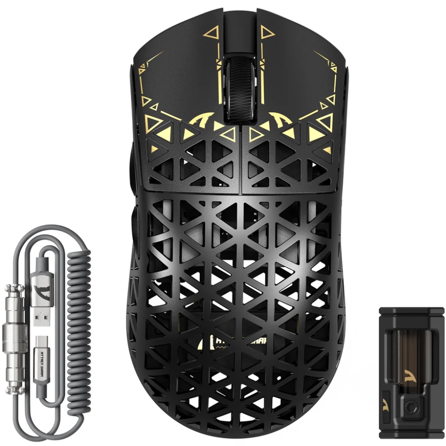 Мишка Attack Shark R5 Ultra, Wireless, PAW3950MAX сенсор, 42000dpi, 6кн, Black (R5ULTRAB_AS) Чорний на малюнкі №2