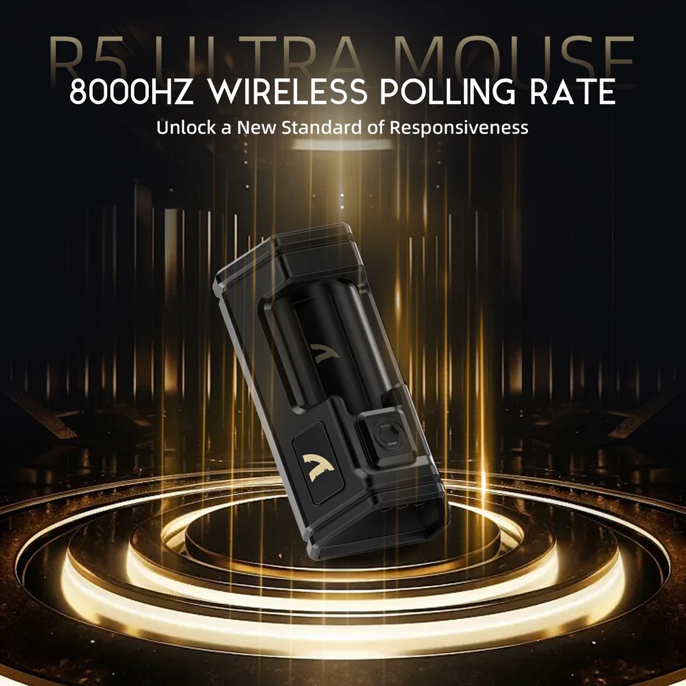 Мишка Attack Shark R5 Ultra, Wireless, PAW3950MAX сенсор, 42000dpi, 6кн, Black (R5ULTRAB_AS) Чорний на малюнкі №6