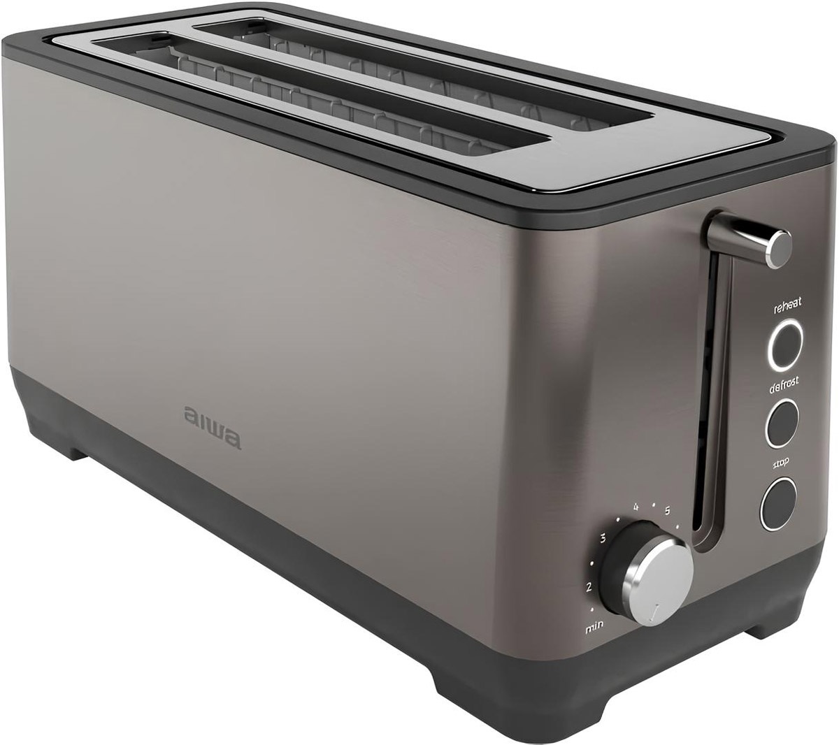Тостер AIWA ABT-1600 KOFOTATSU 1600Вт/ 2 відділення/мех. управління/розморожування/підігрів булочок (ABT1600) Коричневий на малюнкі №1