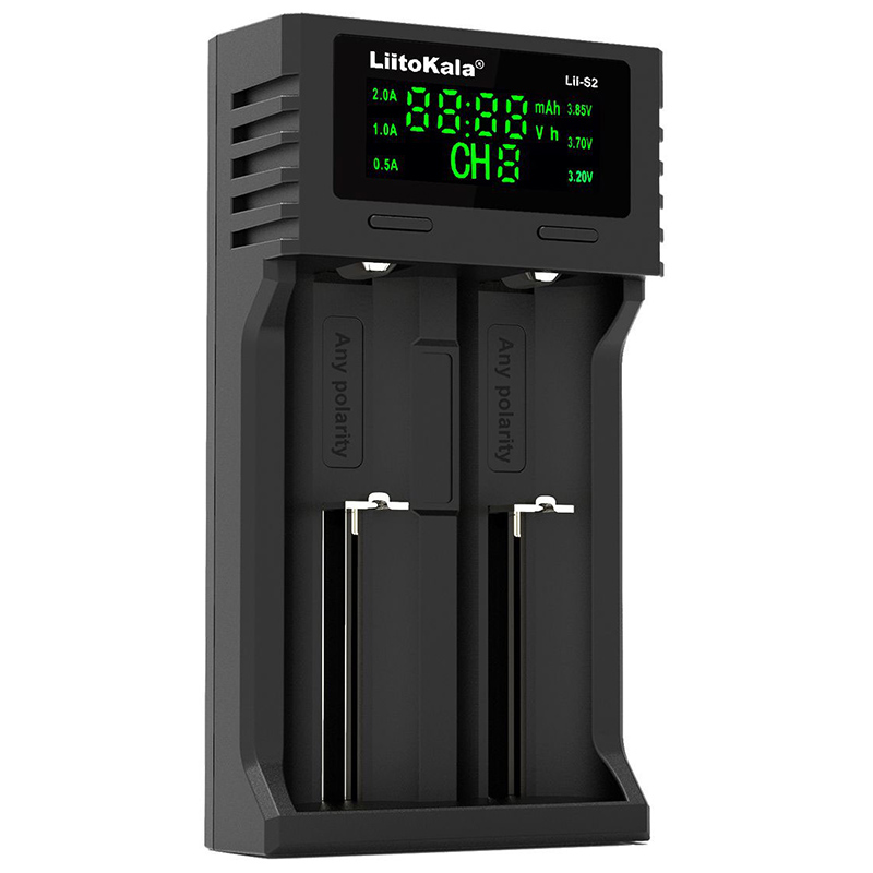 Зарядний пристрій LiitoKala Lii-S2, 2x(Lion/LiFePO4/NiMH/NiCd), Auto Polarity, Display (Lii-S2) на малюнкі №2