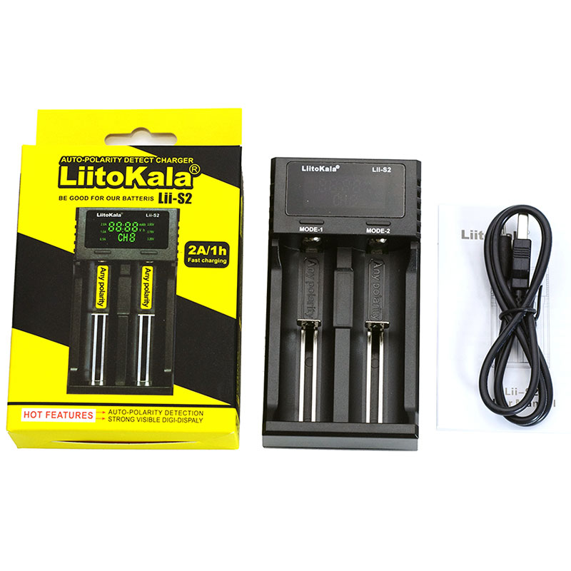 Зарядний пристрій LiitoKala Lii-S2, 2x(Lion/LiFePO4/NiMH/NiCd), Auto Polarity, Display (Lii-S2) на малюнкі №7