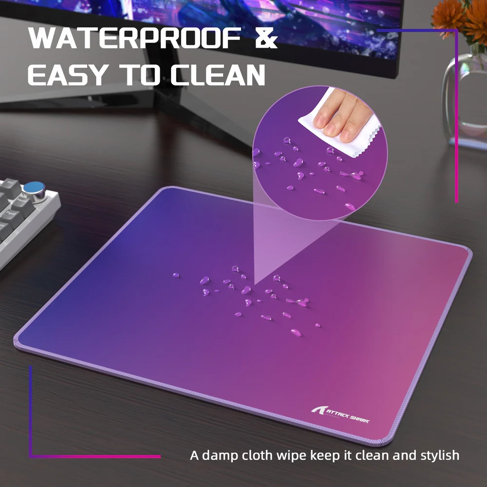 Ігрова поверхня Attack Shark CM03 eSport 450x400x4мм Violet-Blue gradient (CM03VBG_AS) малюнок на малюнкі №2