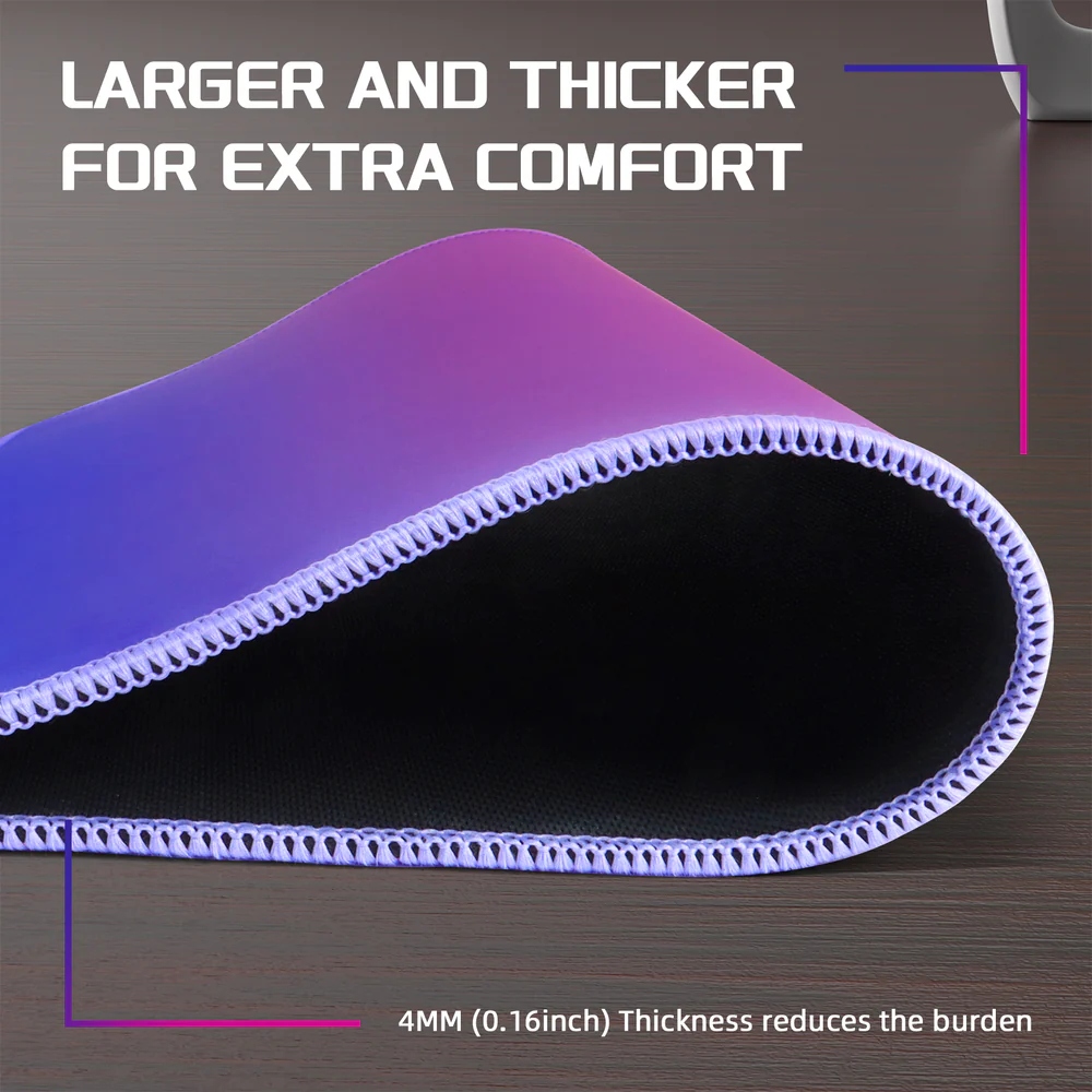 Ігрова поверхня Attack Shark CM03 eSport 450x400x4мм Violet-Blue gradient (CM03VBG_AS) малюнок на малюнкі №5