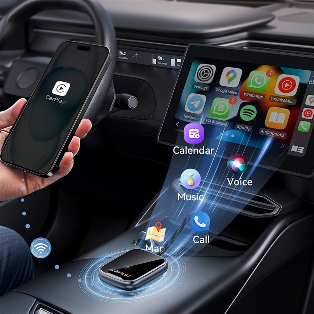 Адаптер CarPlay/Android AUTO wireless for car QC1 Acefast (6974316285793) на малюнкі №6