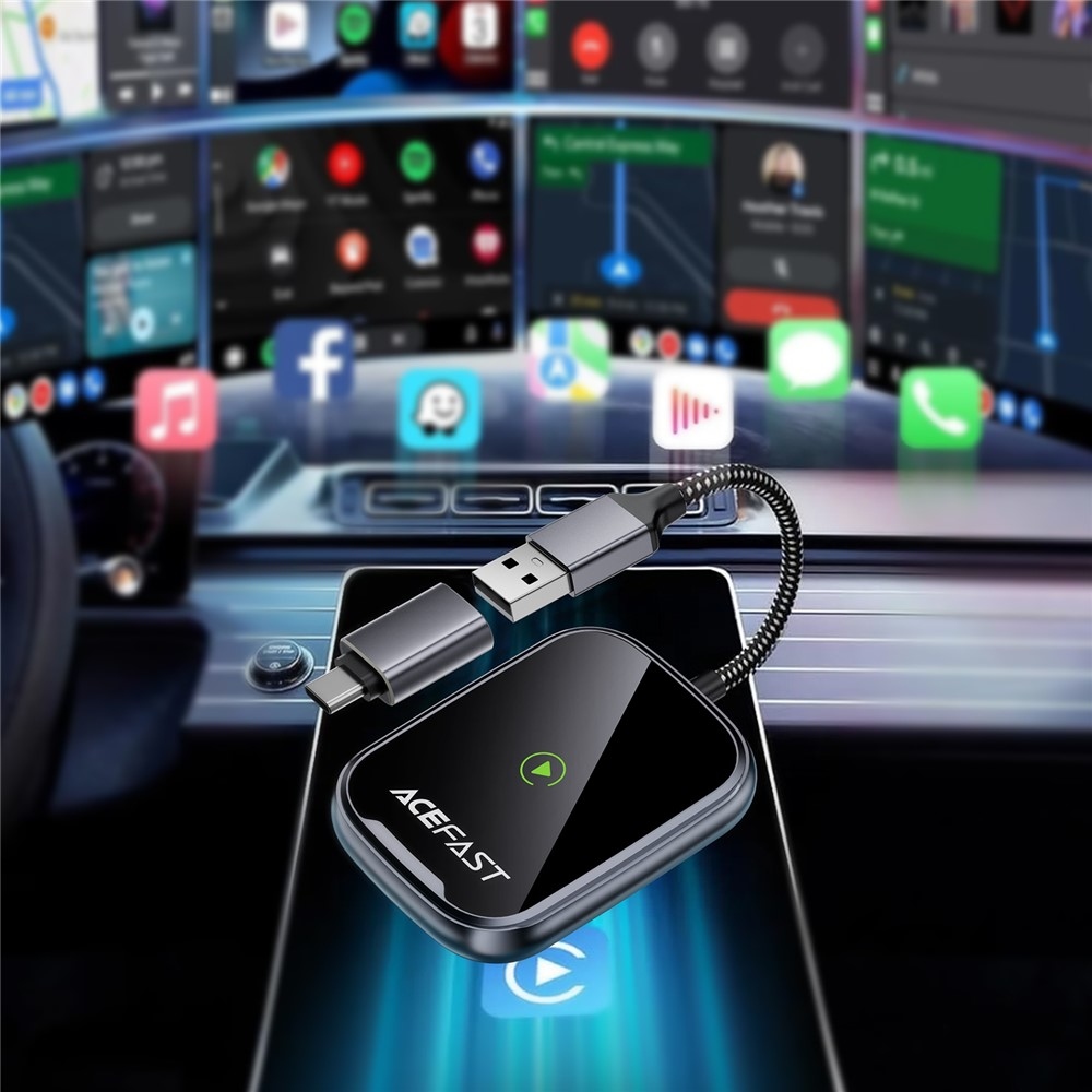 Адаптер CarPlay/Android AUTO wireless for car QC1 Acefast (6974316285793) на малюнкі №7
