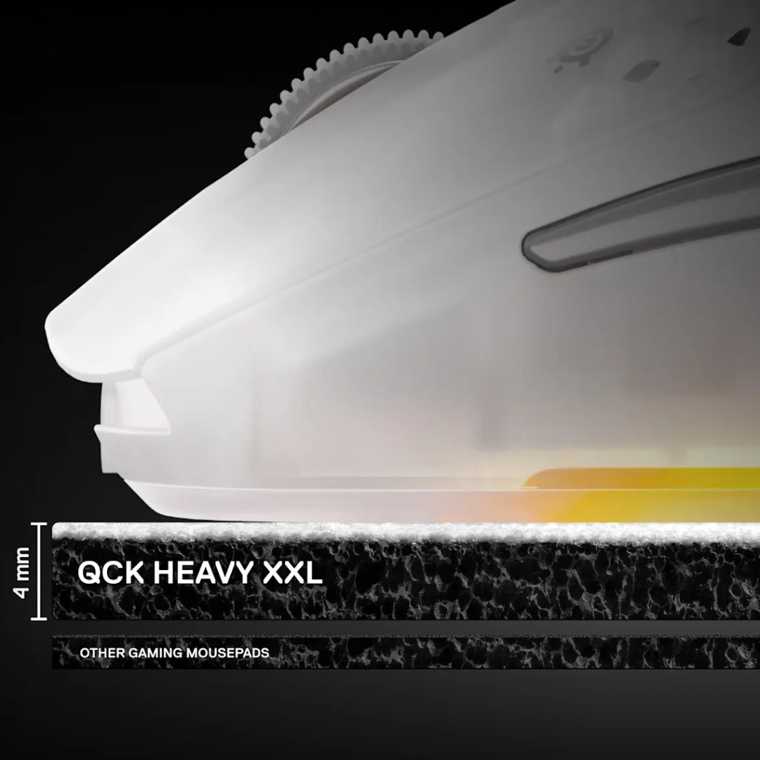 Ігрова поверхня SteelSeries QcK Heavy XXL 900х400х4мм White (63481) Білий на малюнкі №2