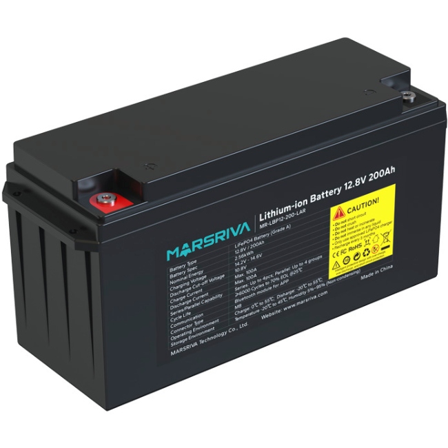 Акумуляторна батарея Marsriva LiFePO4, 12.8V/200Ah, 2.56kWh (MR-LBP12-200-LAR) на малюнкі №4