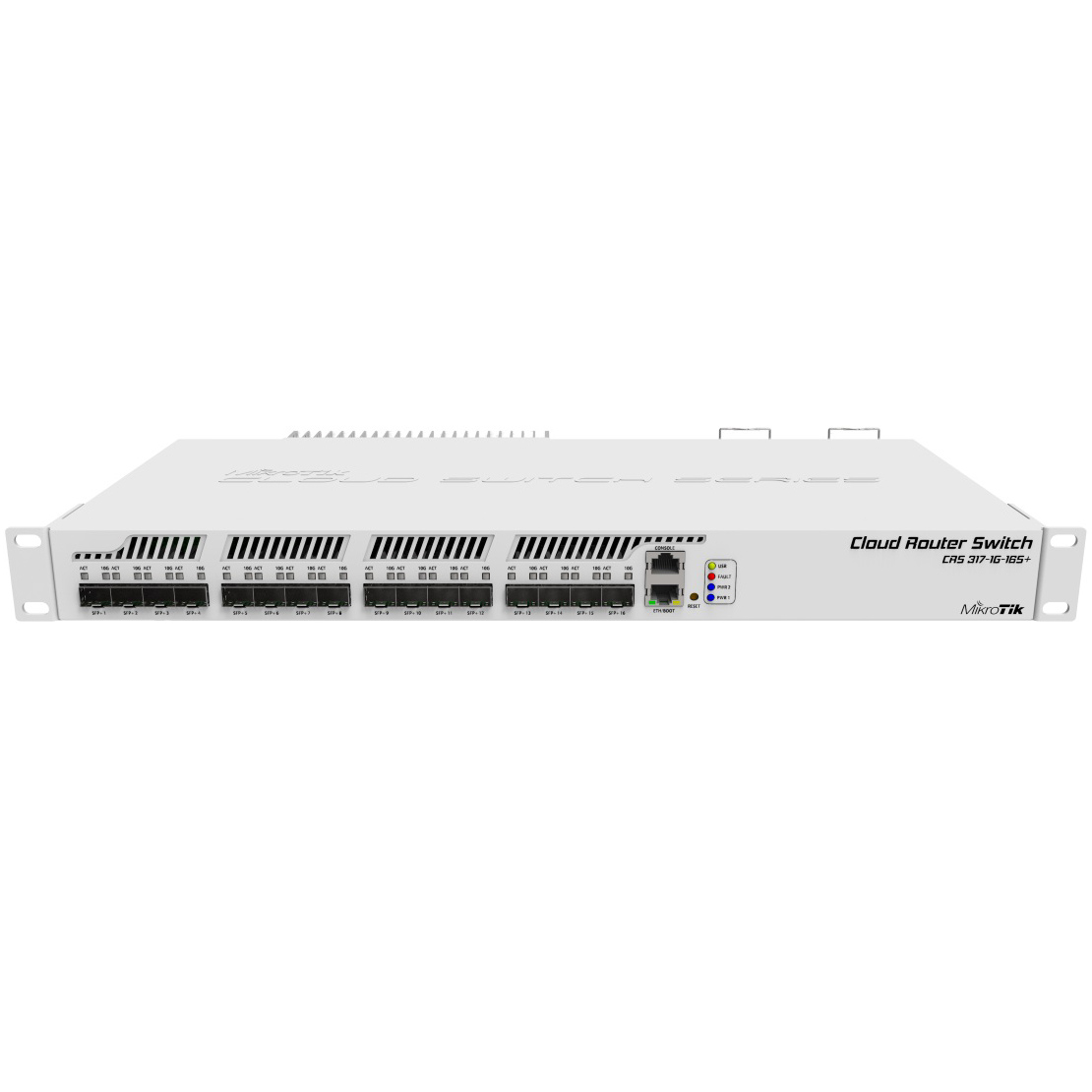 Комутатор Mikrotik CRS317-1G-16S+RM, 16x SFP/SFP+ cages, RouterOS Level 6, redundant power suppl (CRS317-1G-16S+RM) на малюнкі №2