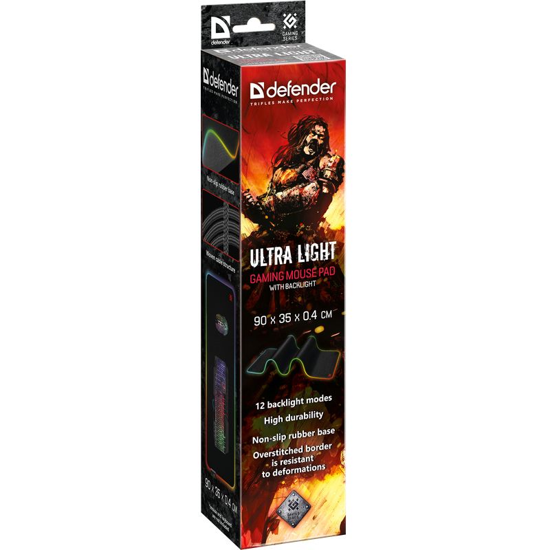 Ігрова поверхня Defender Ultra Light RGB, 900*350*4мм (50566) Чорний на малюнкі №5