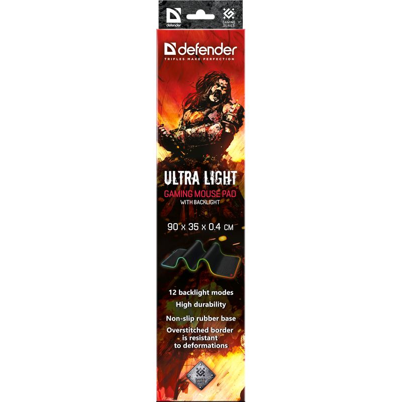 Ігрова поверхня Defender Ultra Light RGB, 900*350*4мм (50566) Чорний на малюнкі №6