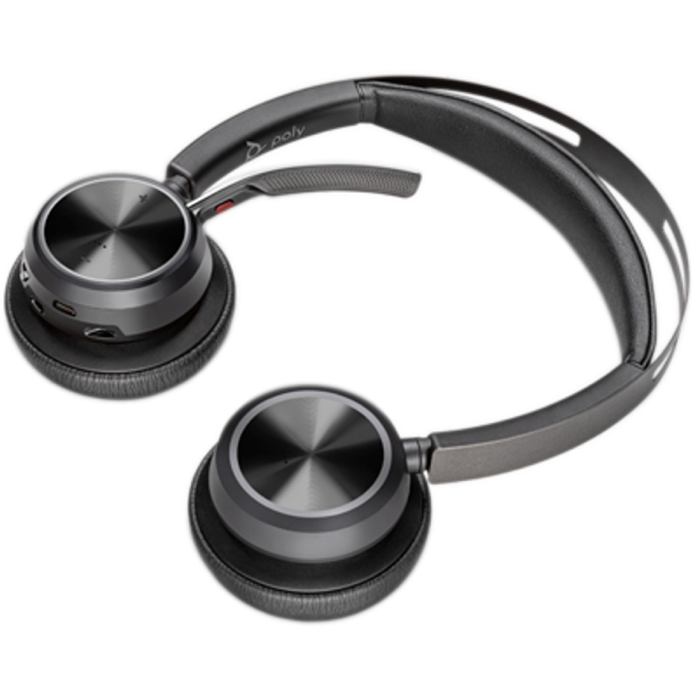 Гарнітура Poly Focus 2 USB-C + USB-C/A Adapter HS with Charge Stand Stereo (9T9J5AA) Чорний на малюнкі №5